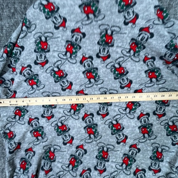 Disney Mickey Mouse Pajama Top Womens XXL Fleece Cozy Holiday Loungewear - Picture 4 of 7